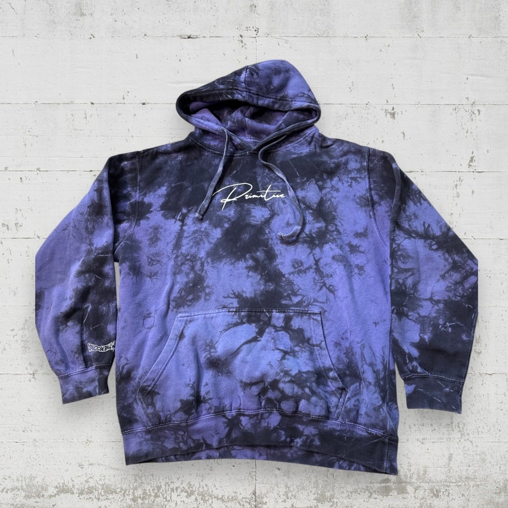 Primitive x Dragon Ball Super Hoodie Men's Size M Beerus Purple Tie Dye - Picture 2 of 9